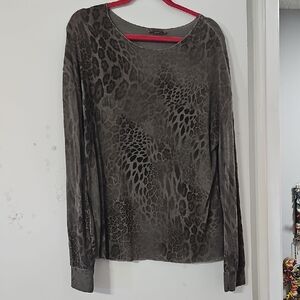 Animal Print Long Sleeve Top